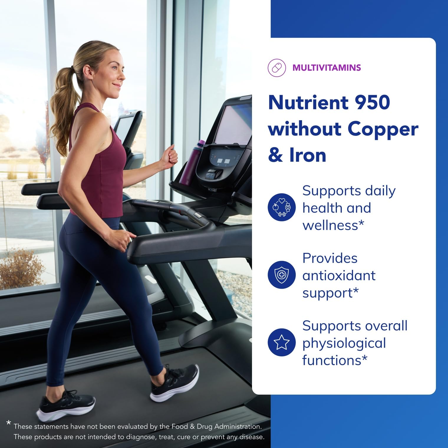 Étiquette claire Nutrient 950 sans cuivre et fer, connecte les résultats à votre routine.
