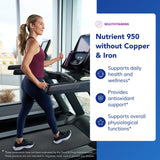 Étiquette claire Nutrient 950 sans cuivre et fer, connecte les résultats à votre routine.