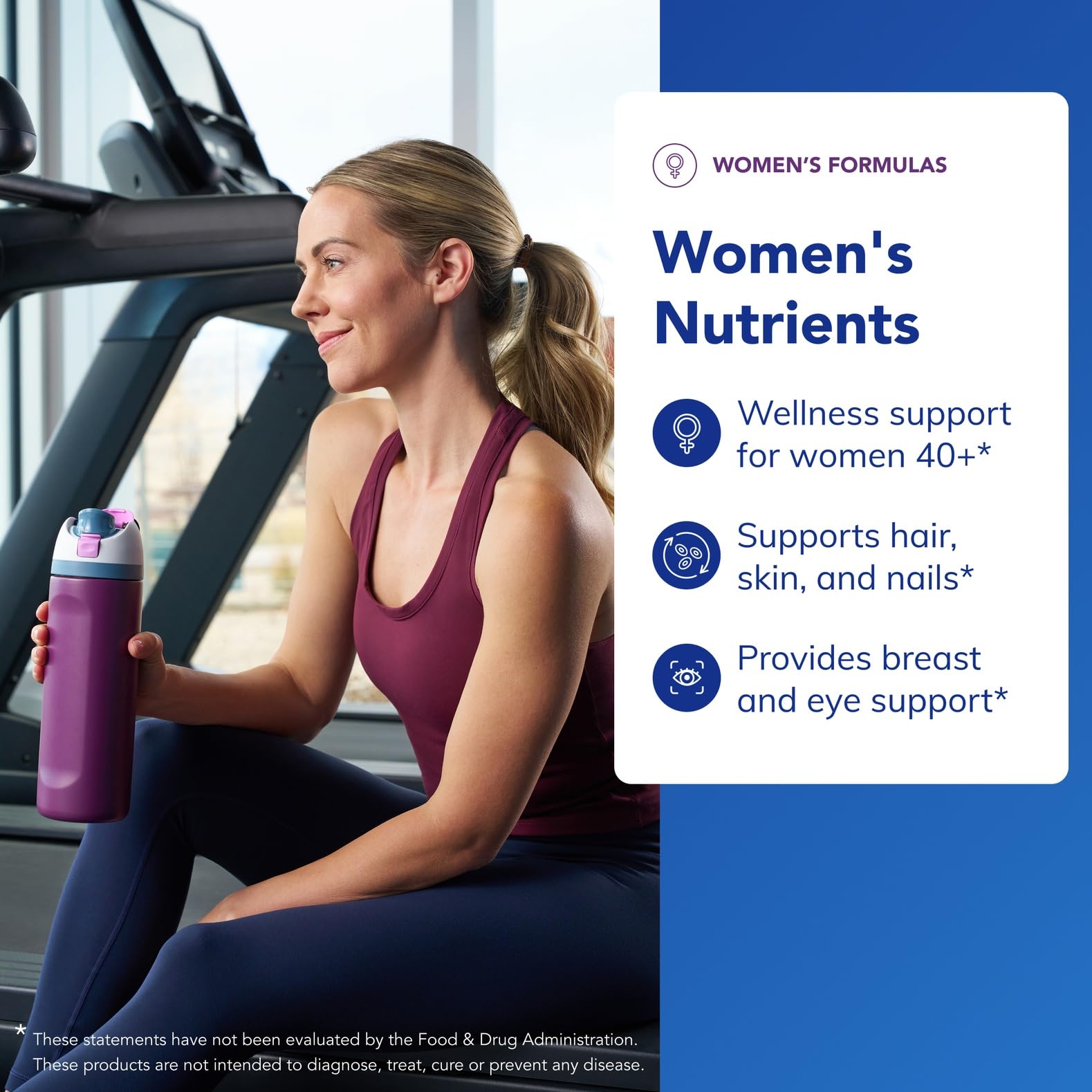 Pure Encapsulations Nutriments Femmes 40+ – étui et étiquette, soutien potentiel à la santé des cellules mammaires.
