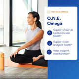Étiquette Pure Encapsulations O.N.E. Omega indiquant pureté et procédé CO2