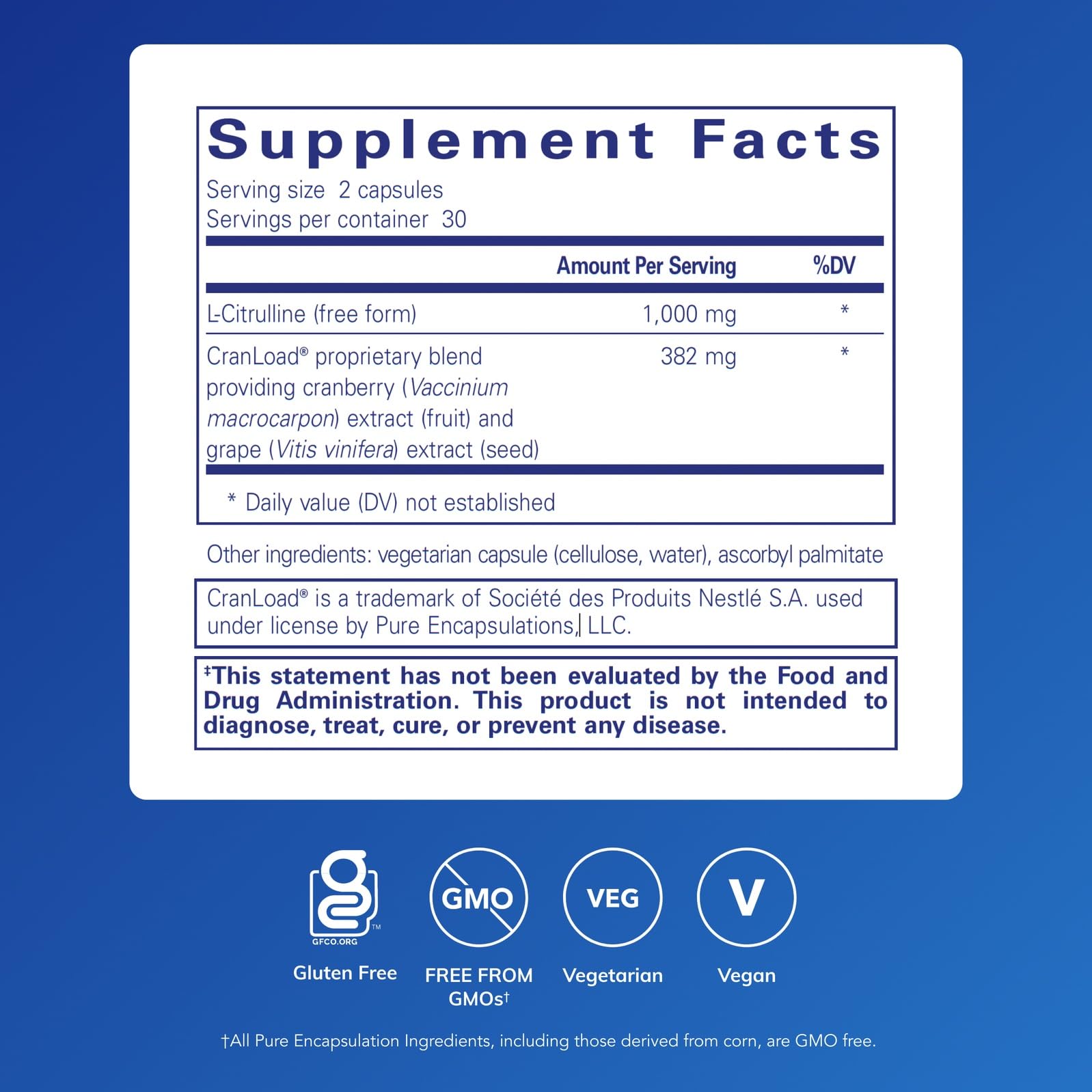 Pure Encapsulations Oxyde nitrique Ultra bouteille – format pratique au quotidien