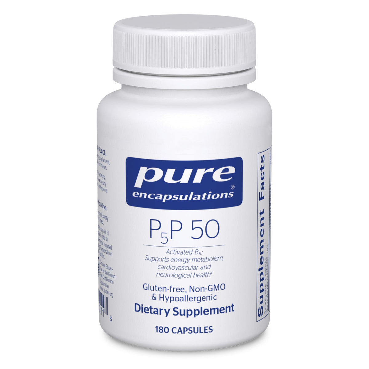 Pure Encapsulations P5P 50 - Bouteille affichée, soutien potentiel du métabolisme énergétique.