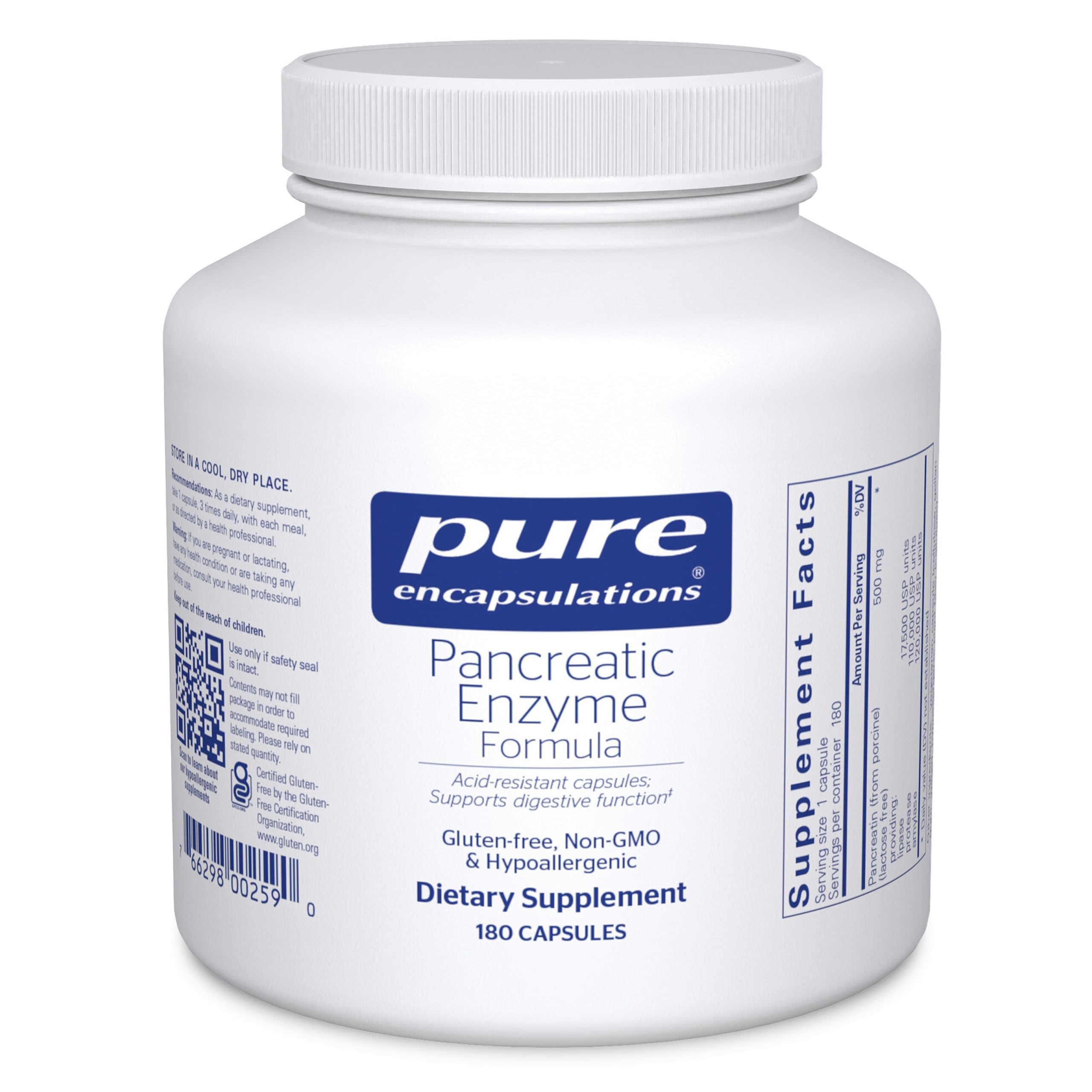 Pure Encapsulations Pancreatique Enzyme Gelules: soutien digestif avec enzymes pancreatiques adapte.