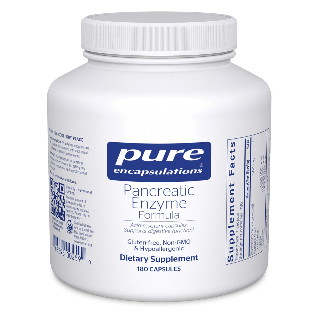 Pure Encapsulations Pancreatique Enzyme Gelules: soutien digestif avec enzymes pancreatiques adapte.