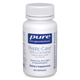 Pure Encapsulations Peptic-Care bouteille avec des comprimés pour le soutien gastrique potentiel.