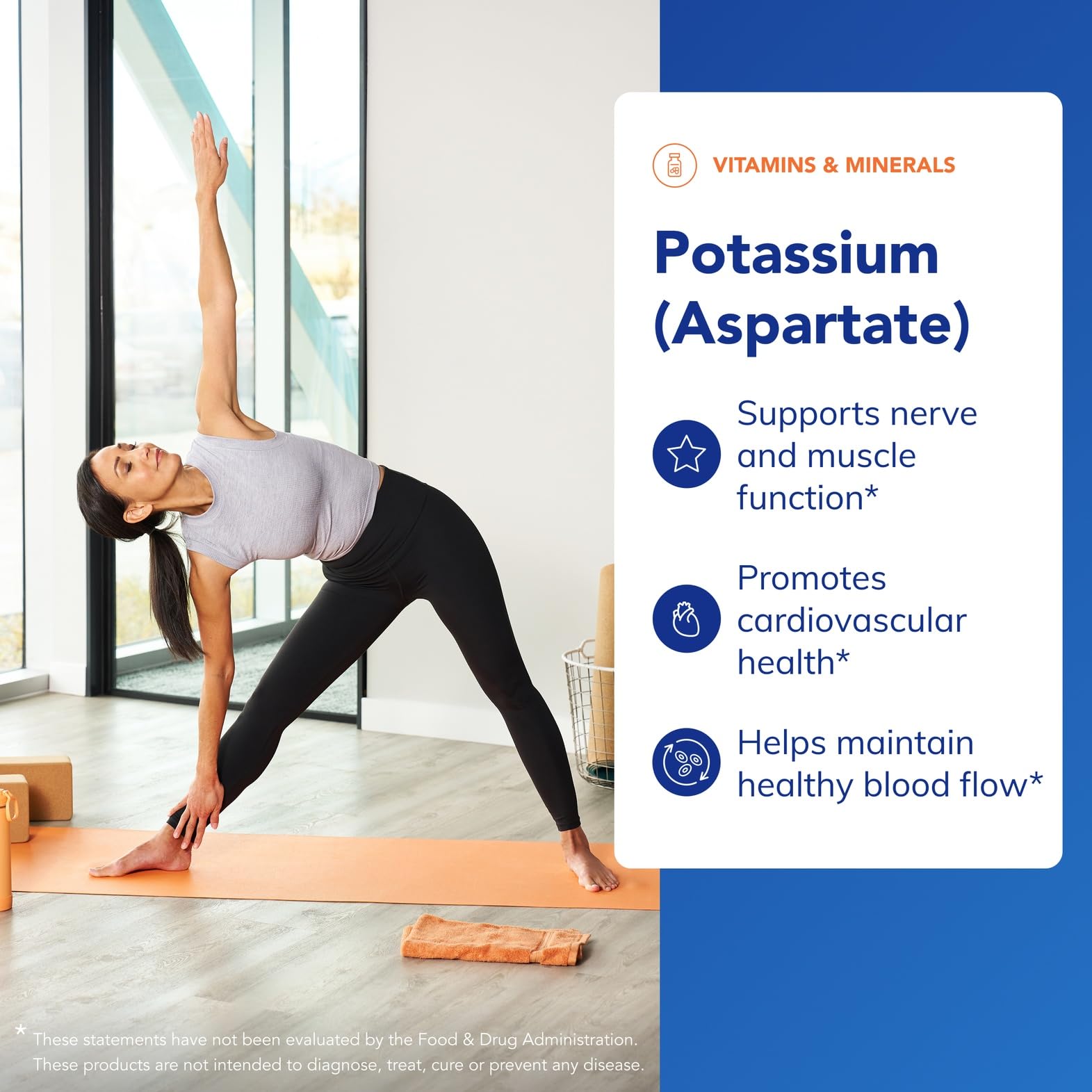 Pure Encapsulations Potassium aspartate – etiquette lisible indiquant dosage et composition.