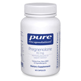 Pure Encapsulations Pregnenolone 10 mg, bouteille de pilules, soutien mémoire potentiel.