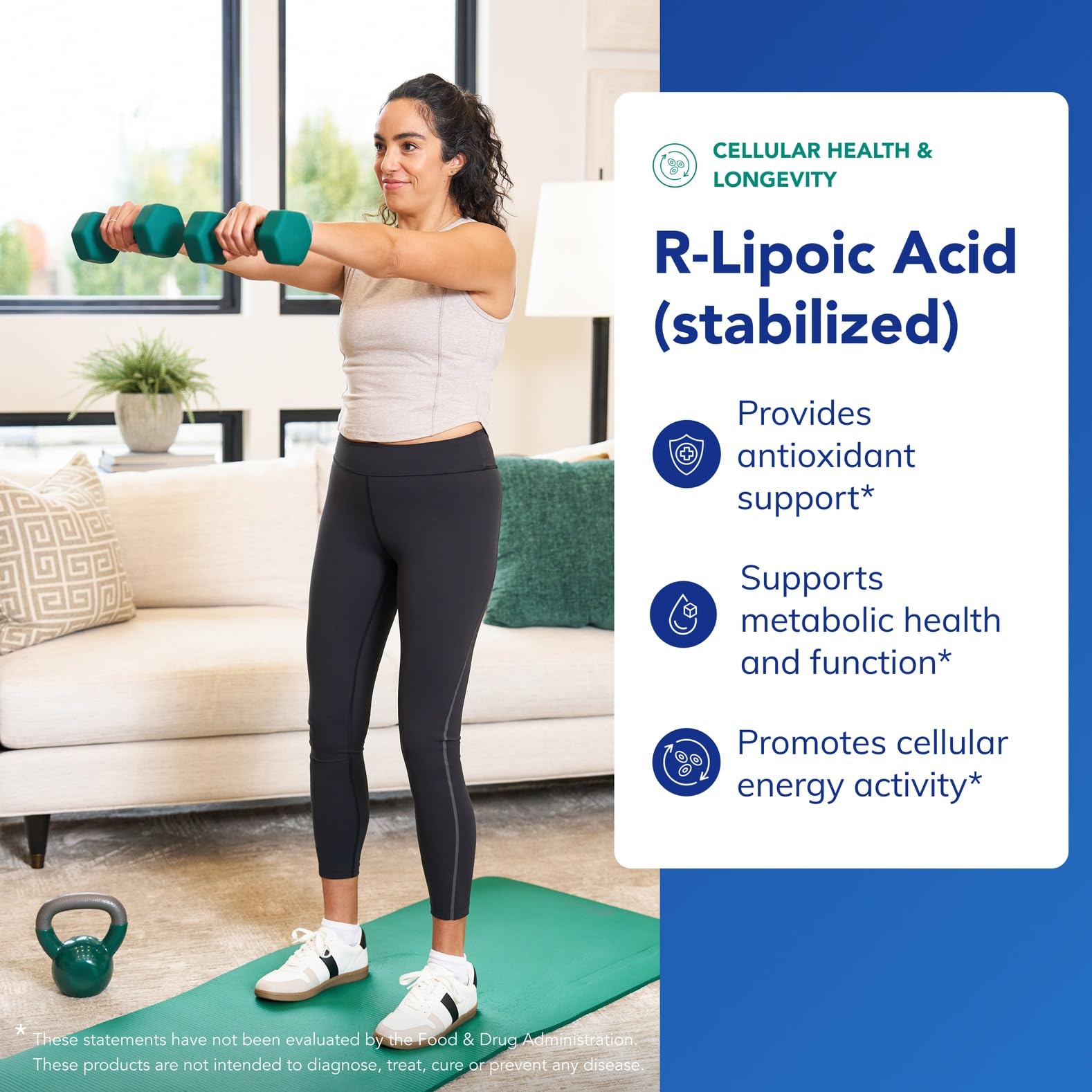 Pure Encapsulations Acide R-Lipoïque Stabilisé — protection antioxydante renforcée pour les cellules.