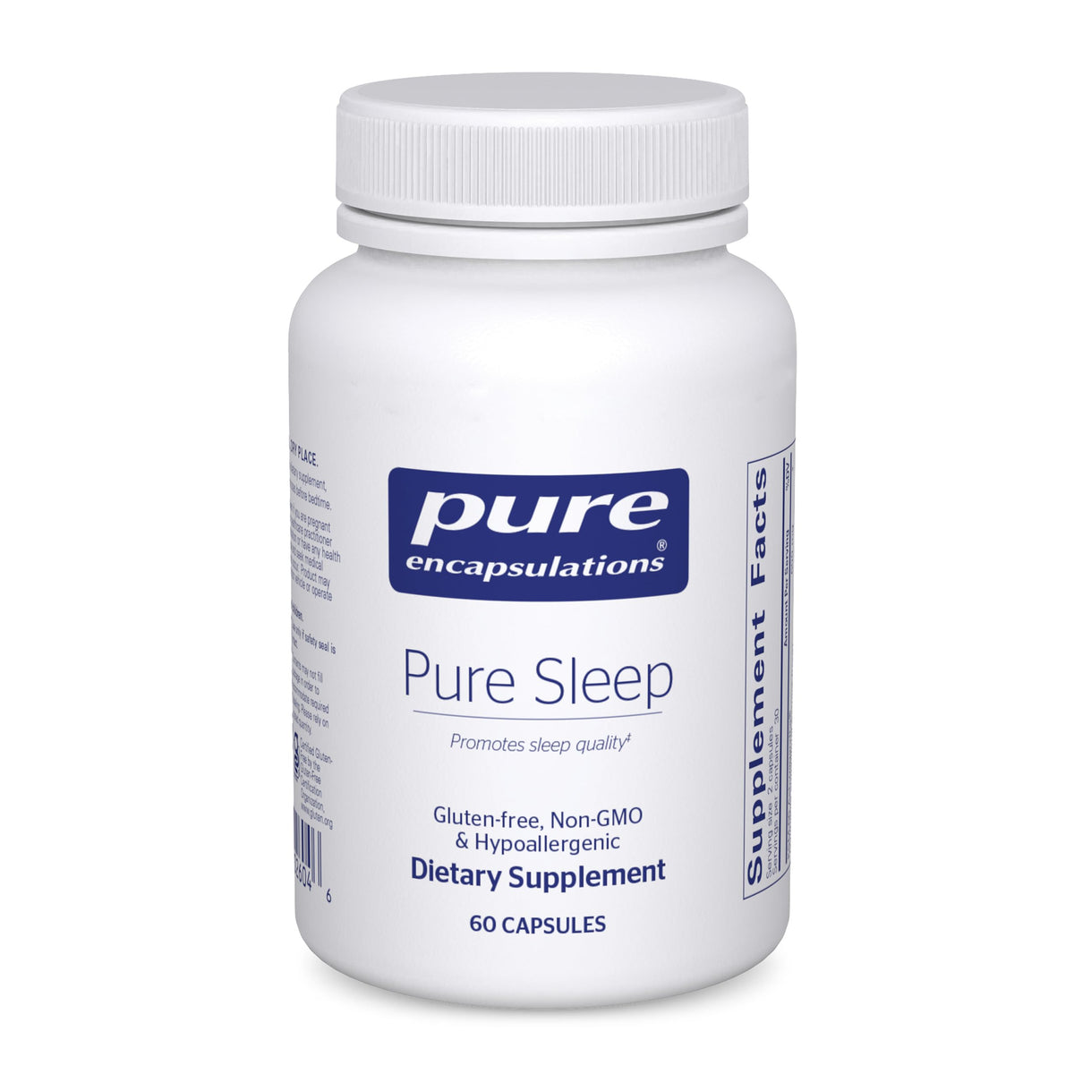 Pure Sleep de Pure Encapsulations — bouteille close-up pour un sommeil plus serein
