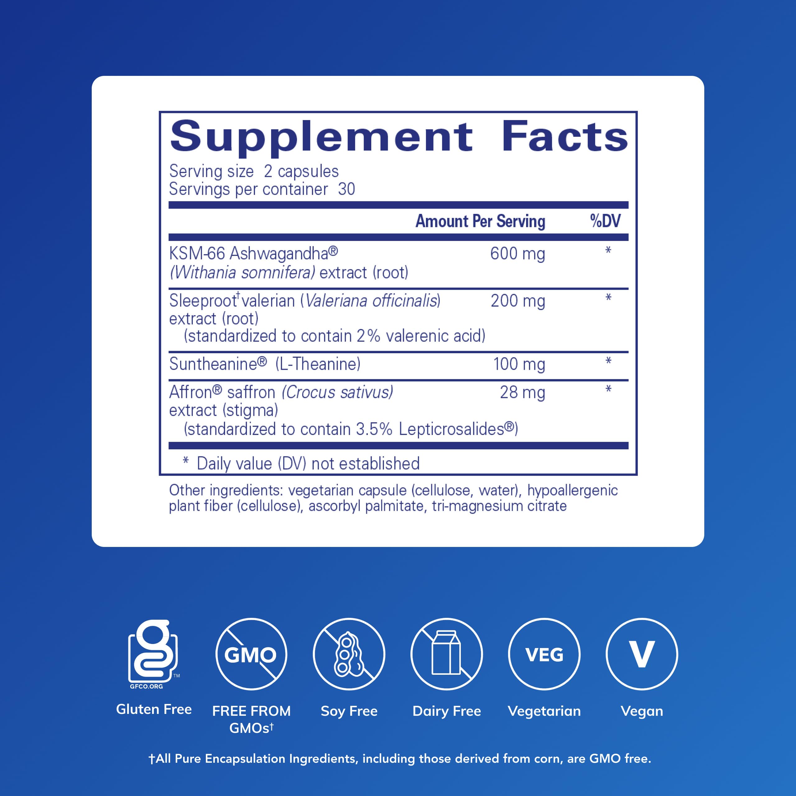 Pure Sleep gélules — formulation d'extraits botaniques en vue, soutien relaxant nocturne potentiel