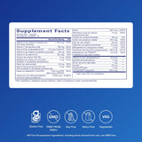 PureGenomics Multivitamin : etiquette indiquant les nutriments clés et leurs usages.