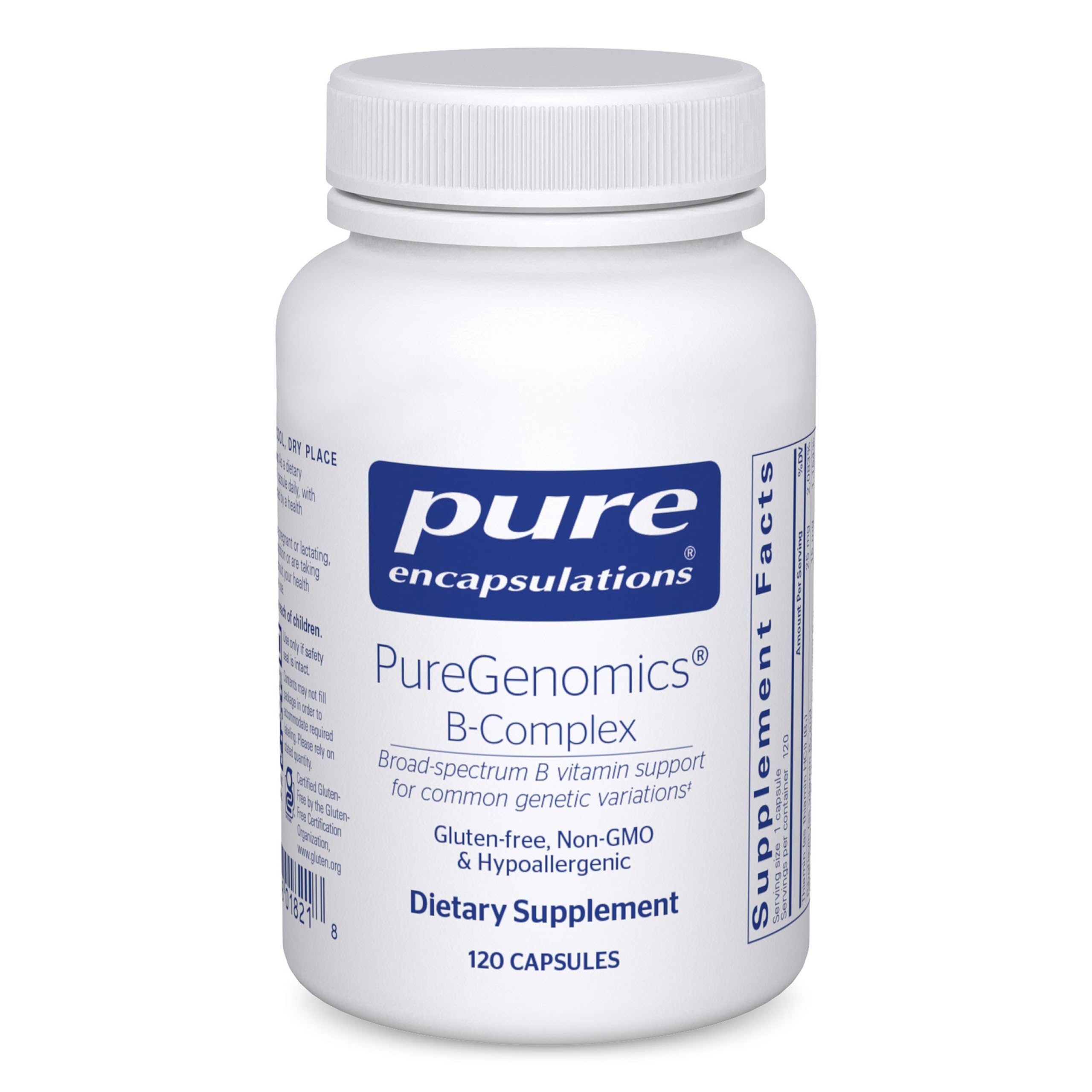 PureGenomics B-Complex : capsules B activées pour énergie et métabolisme