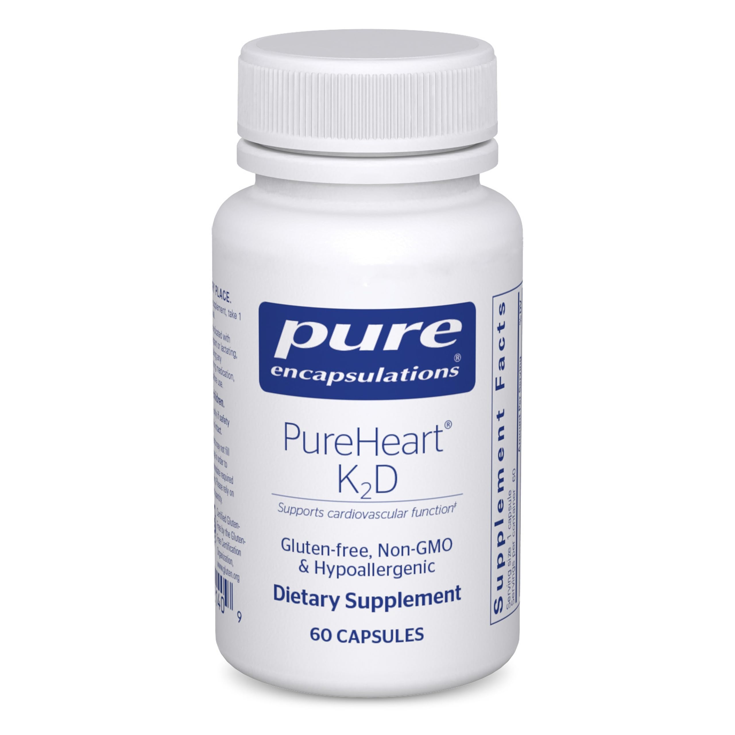PureHeart K2D – Bouteille: complément pour soutenir le cœur et le bien-être.
