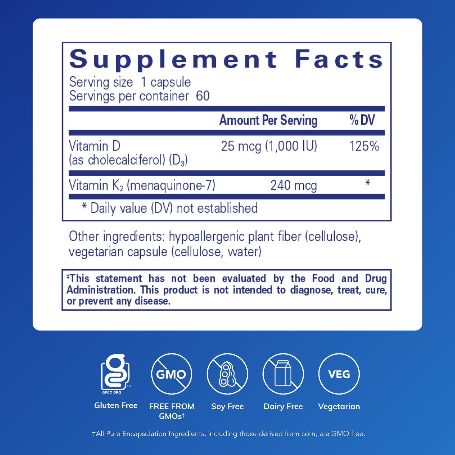 PureHeart K2D – Capsules: format pratique et végétarien.