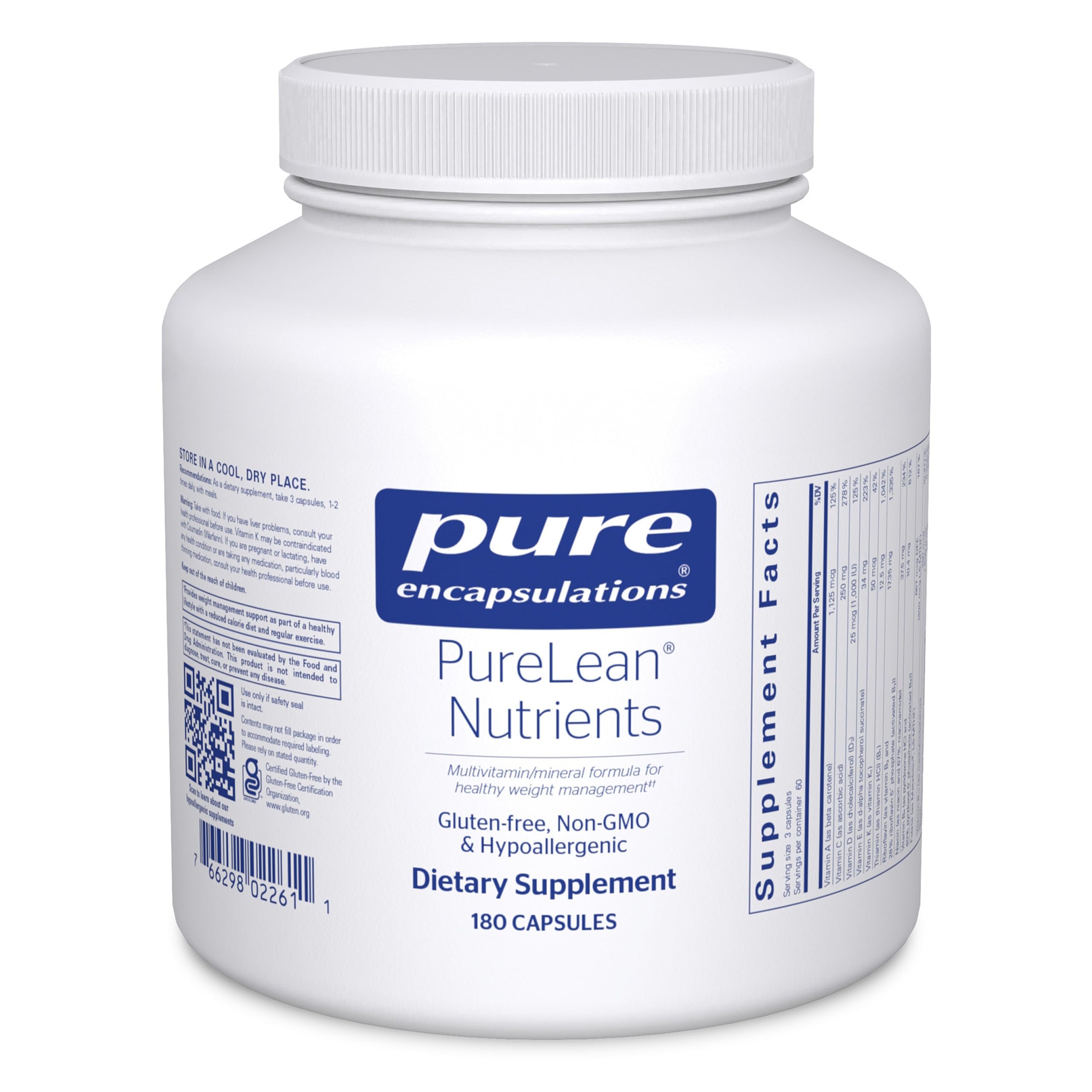 PureLean Nutrients: bouteille ouverte, gélules faciles à prendre pour le rituel quotidien
