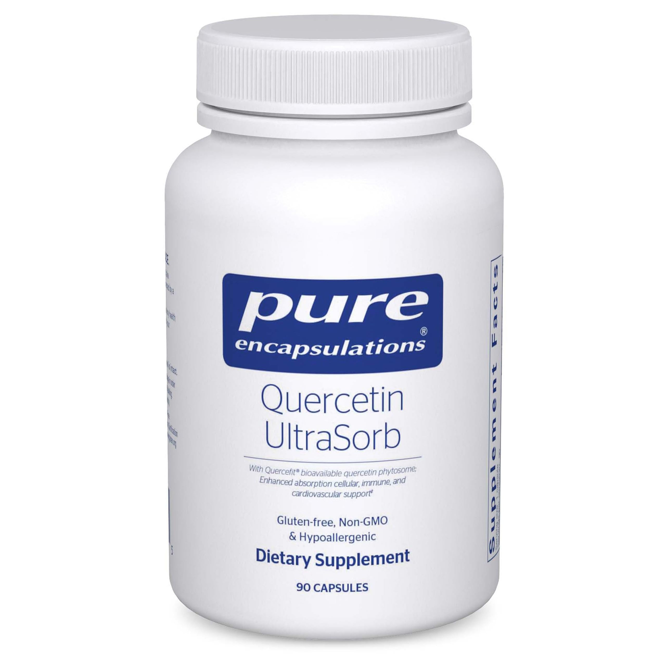 Pure Encapsulations Quercetine UltraSorb, bouteille visible, absorption potentielle accrue.