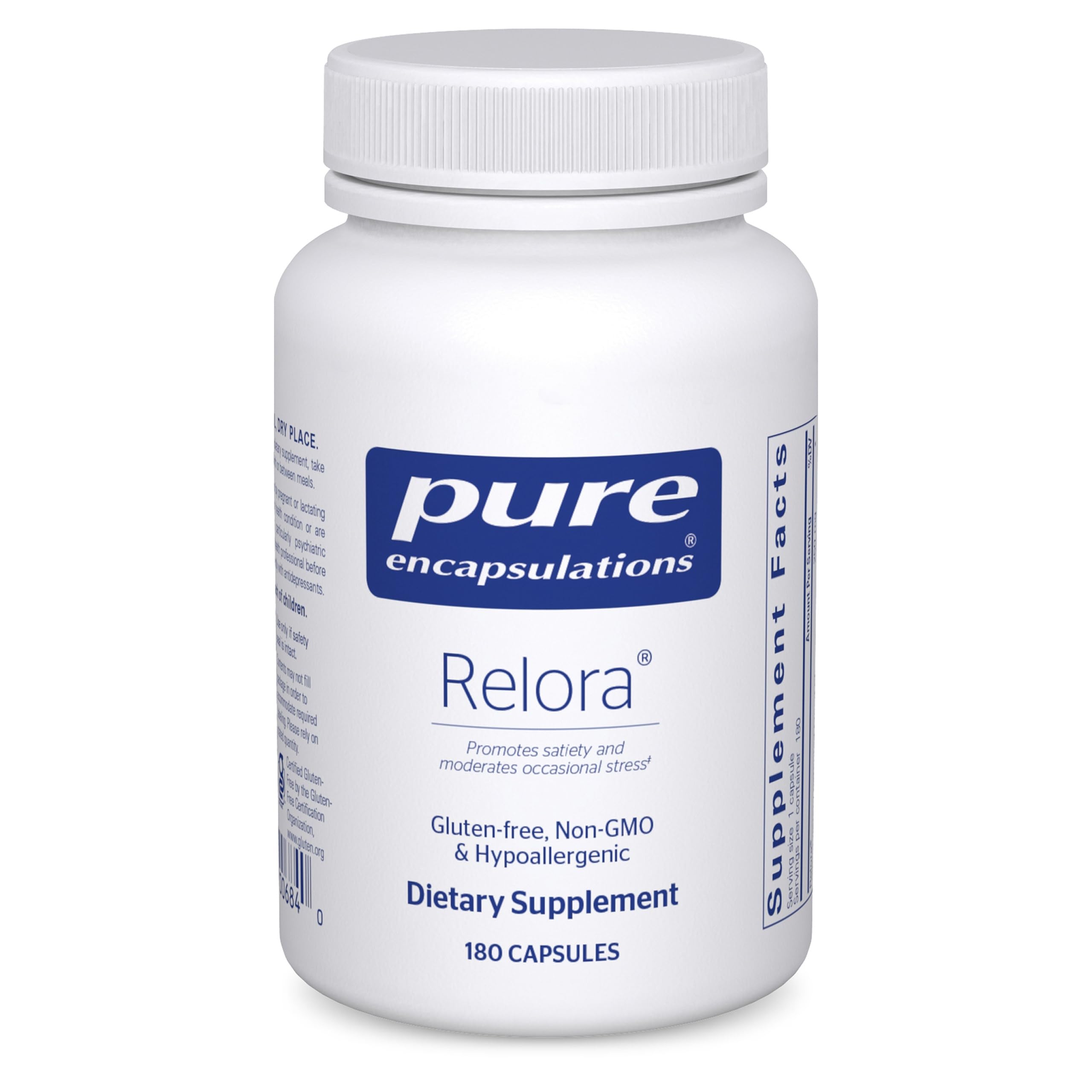Pure Encapsulations Relora – bouteille de 180 capsules, soutien potentiel au stress occasionnel.