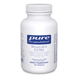 Pure Encapsulations Resveratrol EXTRA : bouteille avec capsules indiquant un soutien antioxydant potentiel.