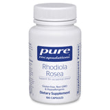Pure Encapsulations Rhodiola Rosea: bouteille et étiquette, soutien potentiel contre le stress occasionnel.