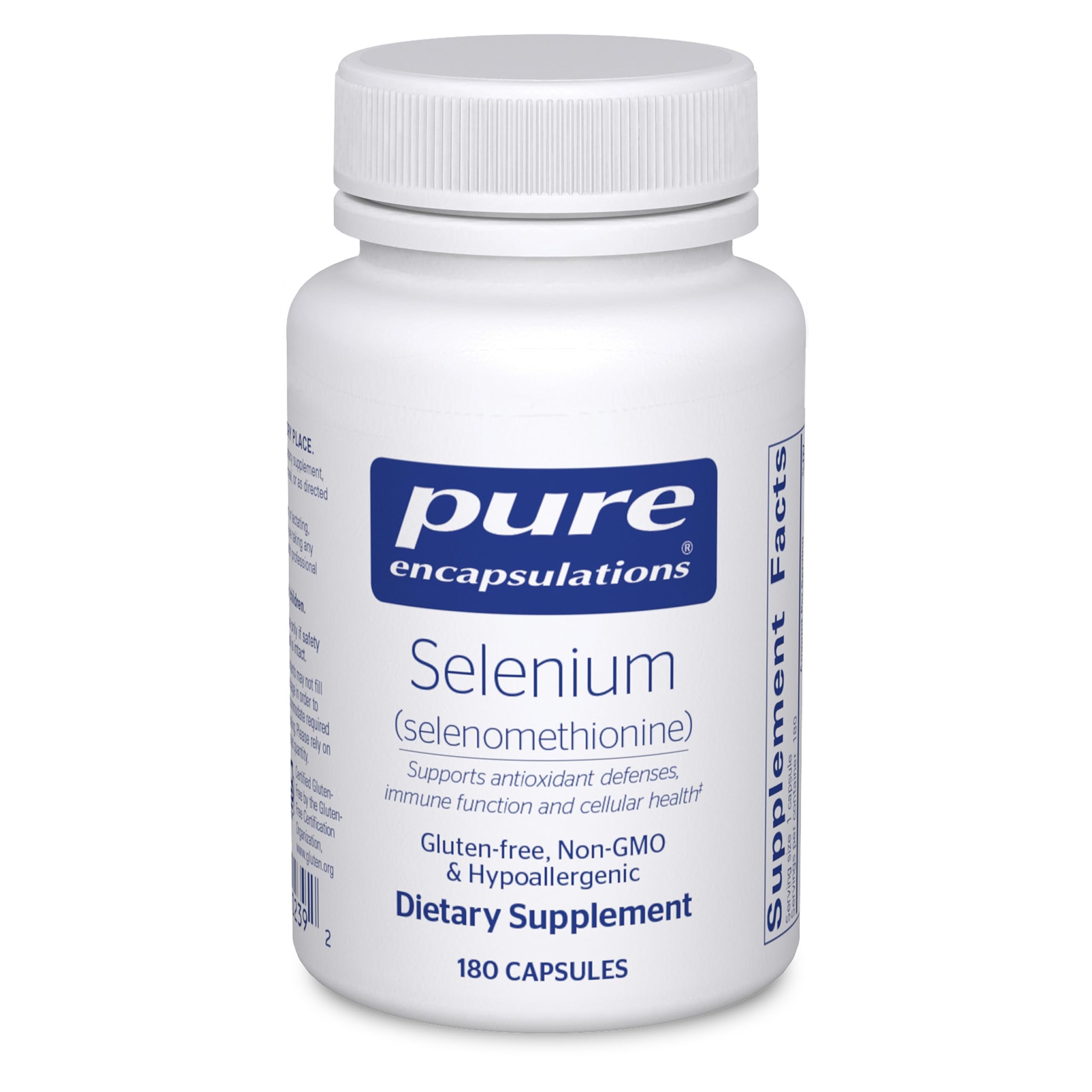 Pure Encapsulations Selenium 200 mcg, bouteille – soutien potentiel immunitaire