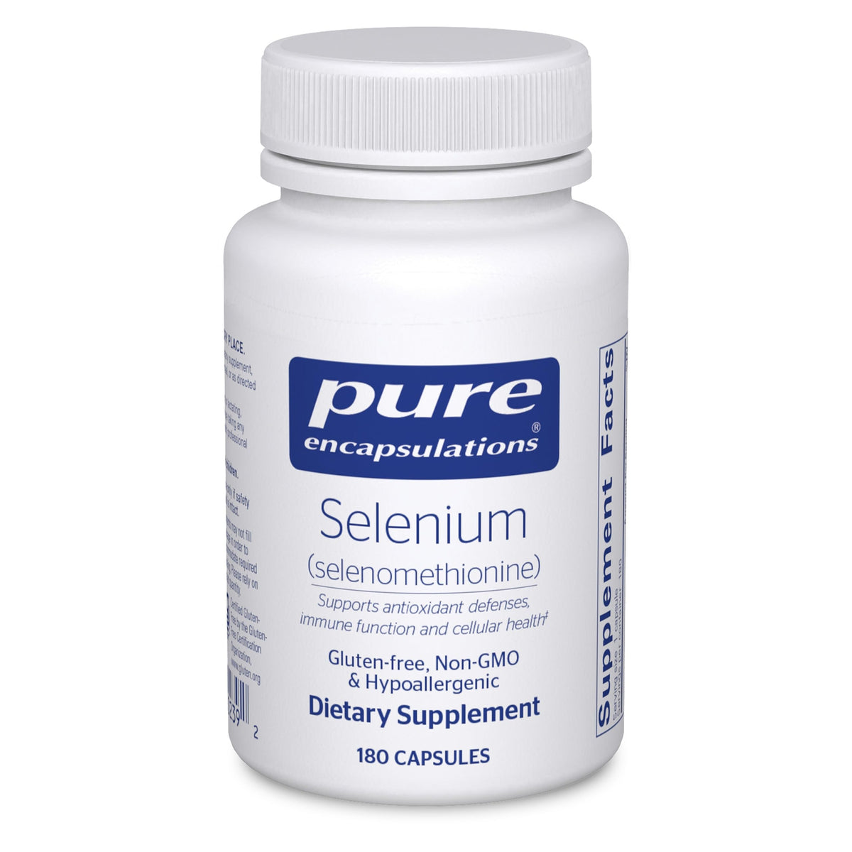 Pure Encapsulations Selenium 200 mcg, bouteille – soutien potentiel immunitaire