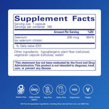 Étiquette et ingrédients – Pure Encapsulations Sélénium (Citrate) – protection antioxydante possible