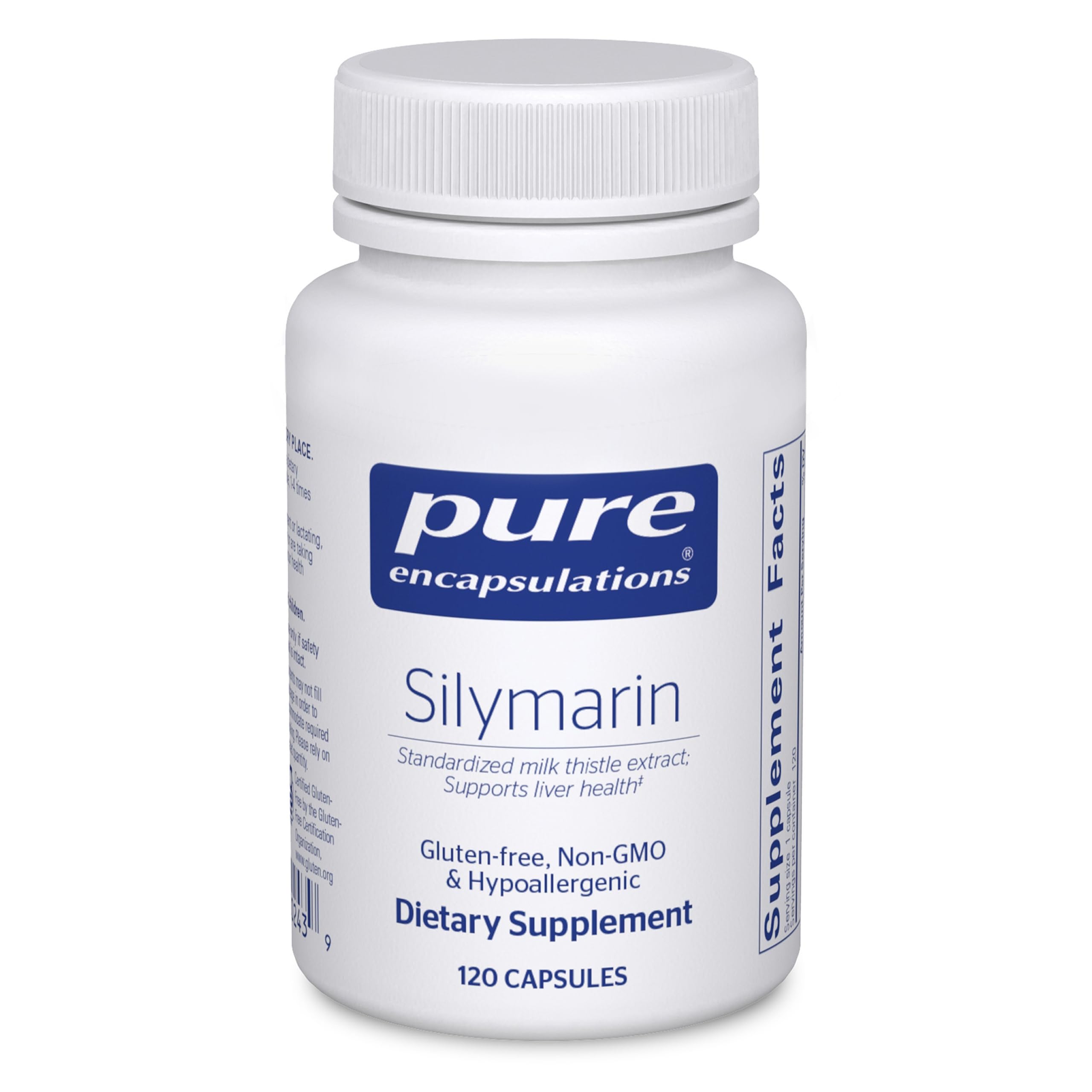 Pure Encapsulations Silymarine, bouteille élégante facilitant la supplémentation quotidienne.