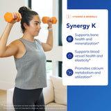 Pure Encapsulations Synergy K – flacon et dosage quotidien en K1/K2