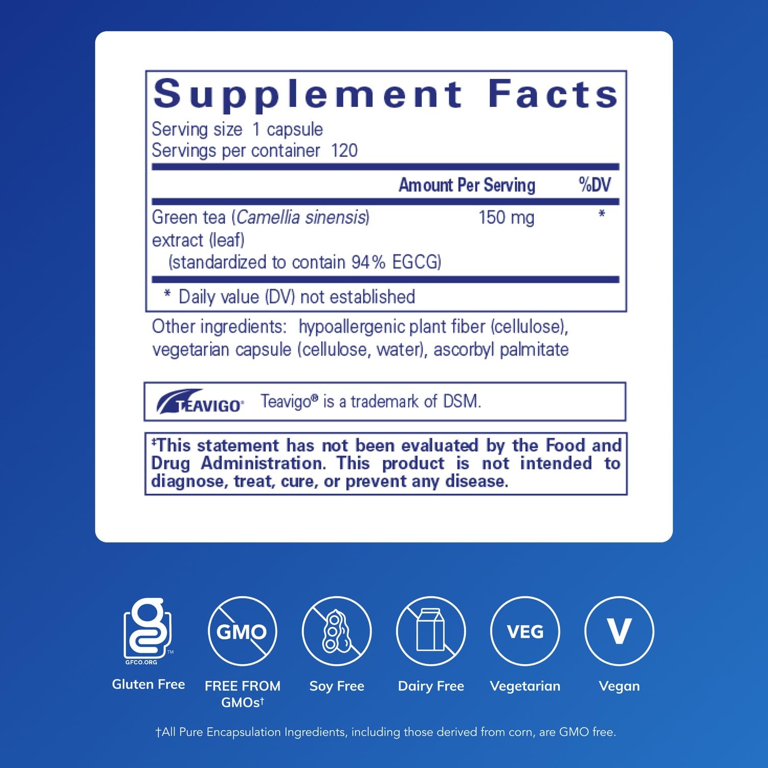 Pure Encapsulations Teavigo — capsules : intégration facile à la routine.