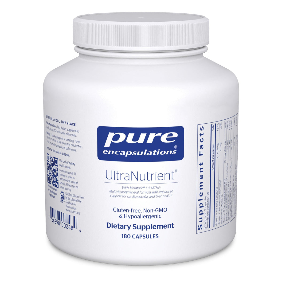 UltraNutrient capsules Pure Encapsulations : soutien quotidien et énergie durable.