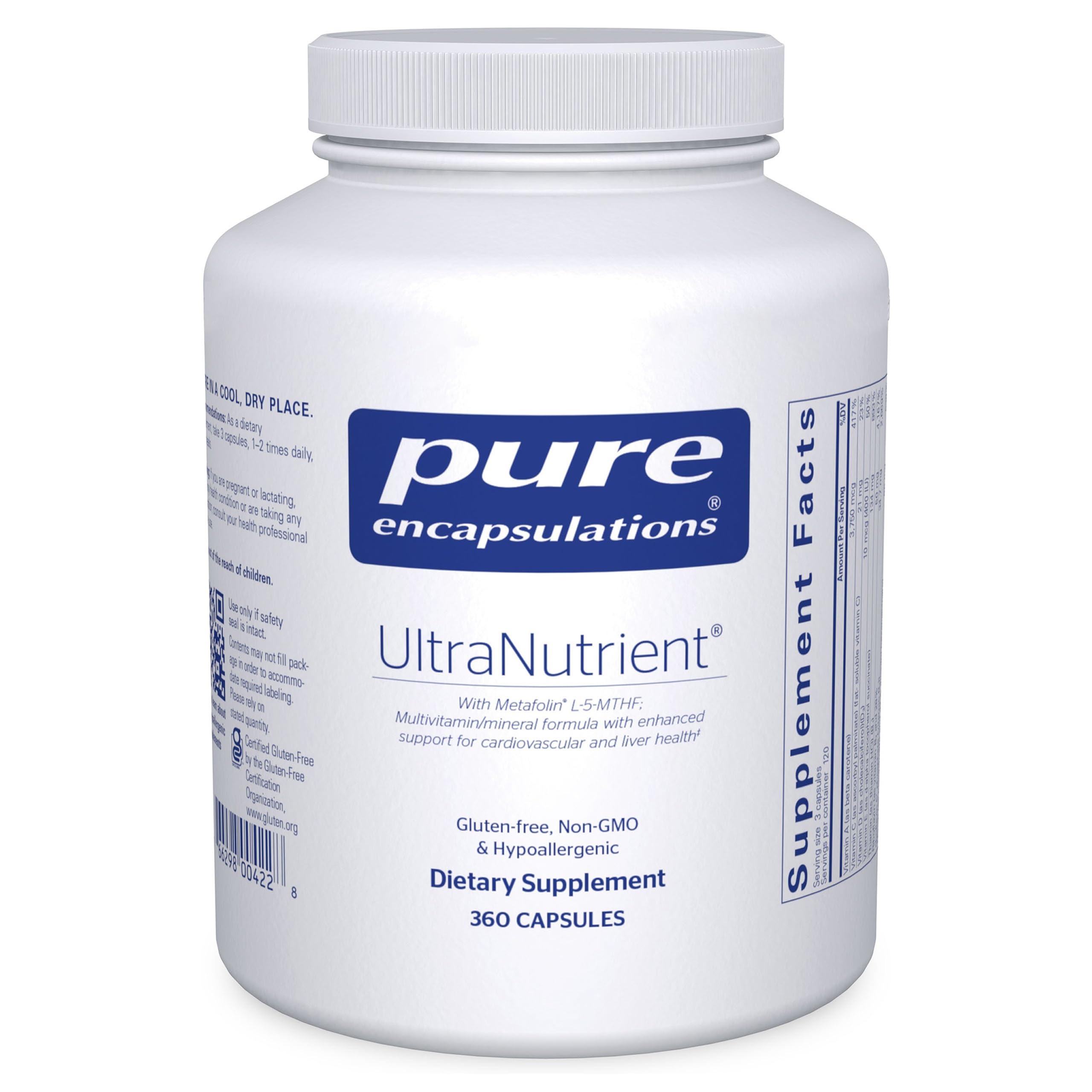 Pure Encapsulations UltraNutrient capsules minéraux pour soutien nutritionnel quotidien