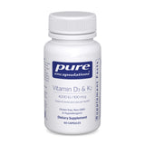 Pure Encapsulations vitamine D3 et K2 – bouteille et capsules, soutien potentiel des os et des vaisseaux