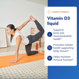 Étiquette lisible de Pure Encapsulations Vitamine D3 Liquide avec informations claires