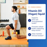 Pure Encapsulations Vitamin D3 Vegan Liquide - Emballage élégant et hypoallergénique sans allergènes.