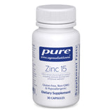 Pure Encapsulations Zinc 15 mg – bouteille: potentiel soutien immunitaire et développement.