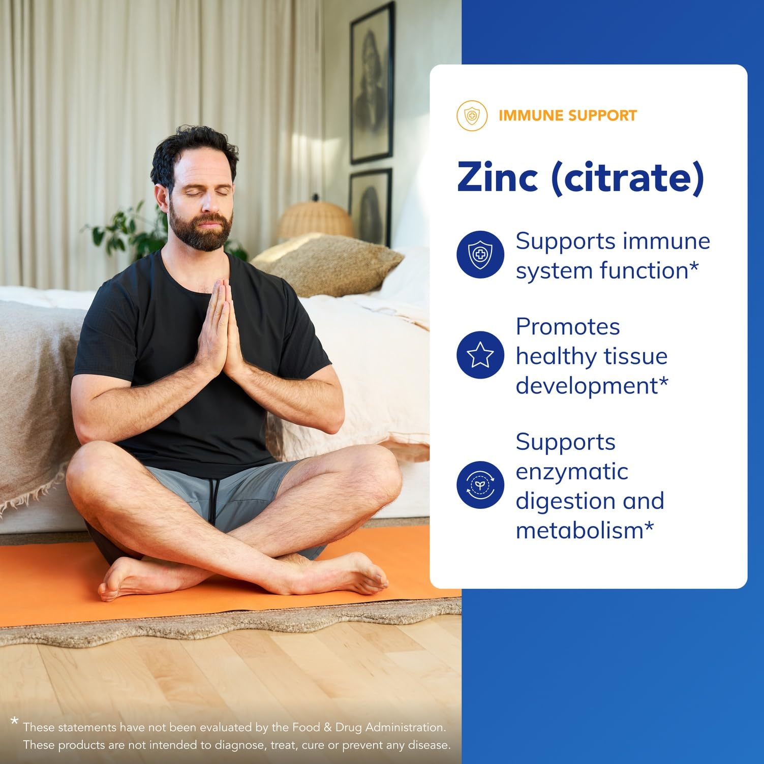 Étiquette Pure Encapsulations Zinc citrate, informations sur ingrédients et garanties vegan sans allergènes