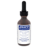 Pure Encapsulations Zinc Liquide, bouteille pratique pour un dosage précis et soutien immunitaire potentiel.