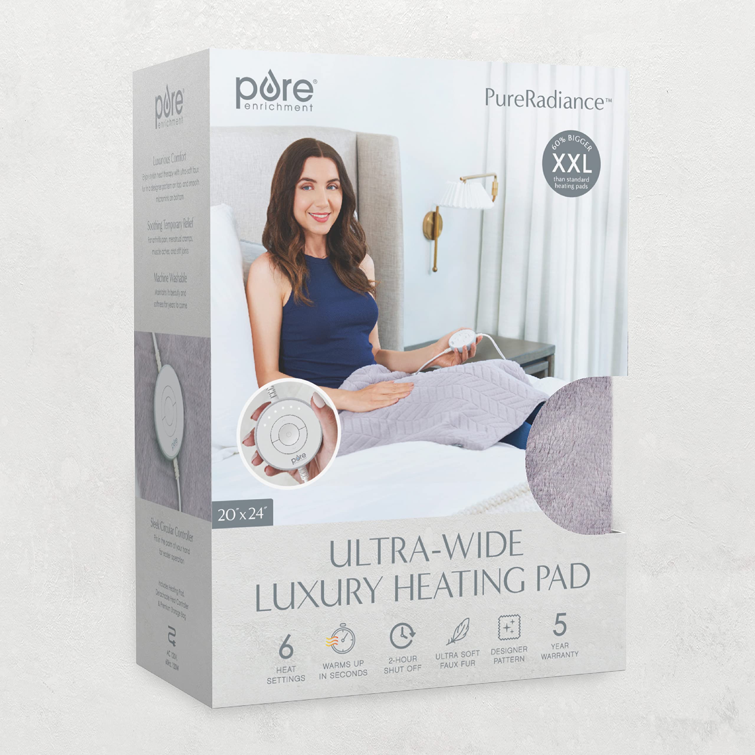Pure Enrichment PureRadiance est livré avec étui de rangement et garantie de 5 ans.