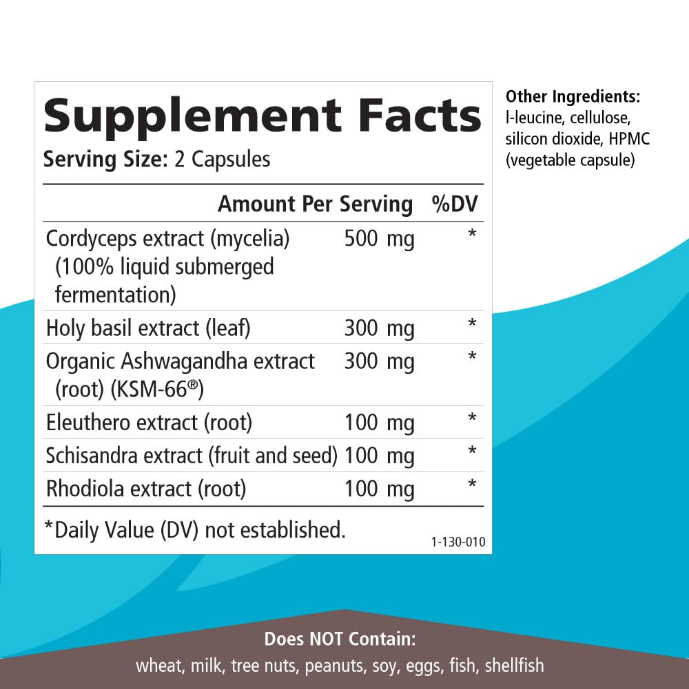 Pure Essence Labs Adrenal Stability, dosage et consignes d'utilisation simples.