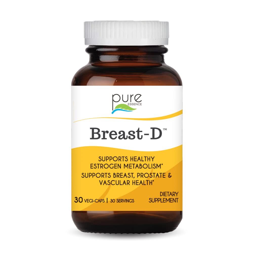 Breast-D de Pure Essence Labs: vue de la bouteille de capsules pour routine quotidienne.