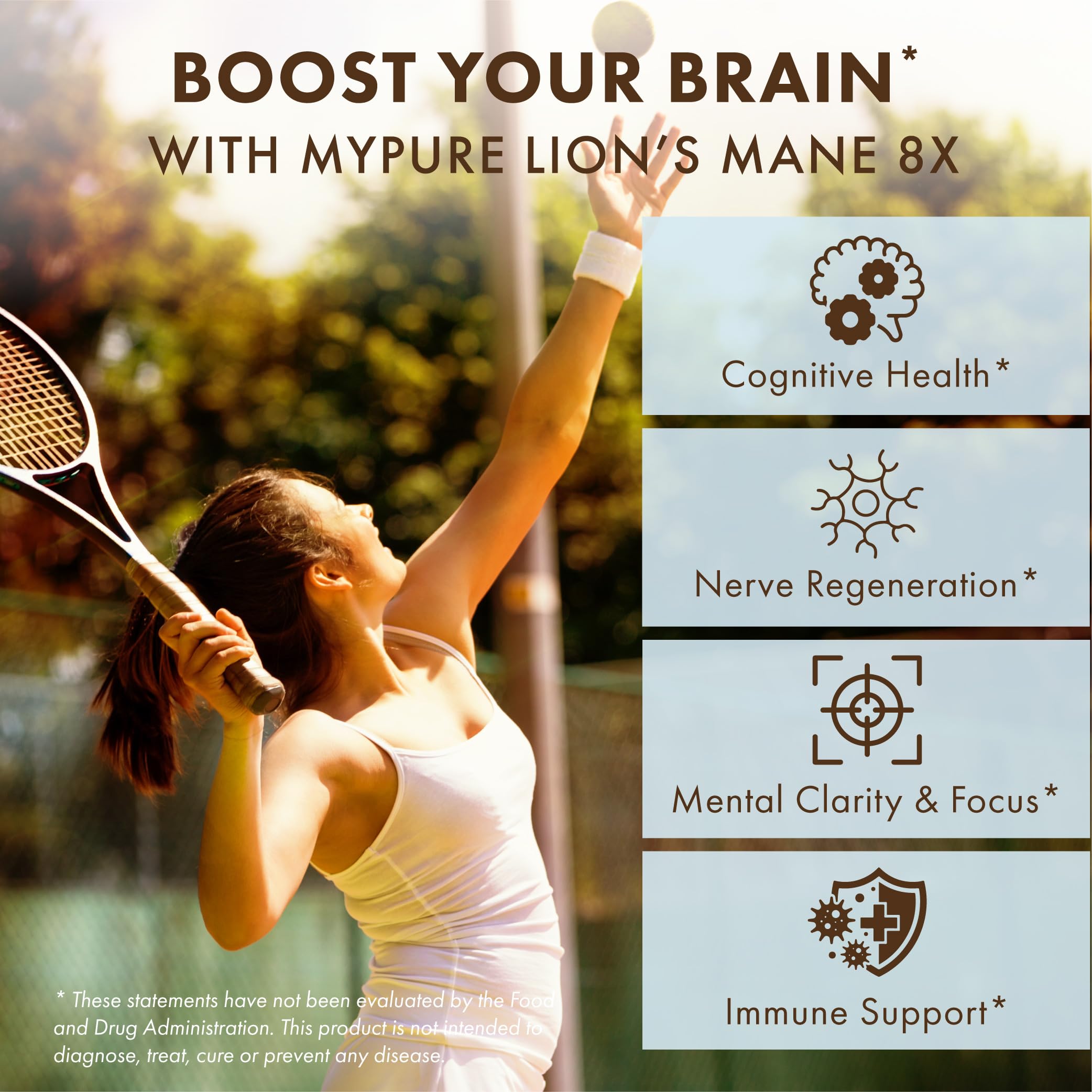 Pure Essence Labs MyPure Crinière de Lion – Champignon frais illustrant la source naturelle.