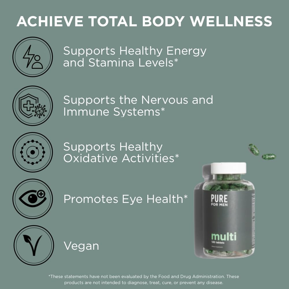 Pure for Men — mélange 42 fruits et légumes pour une nutrition variée.