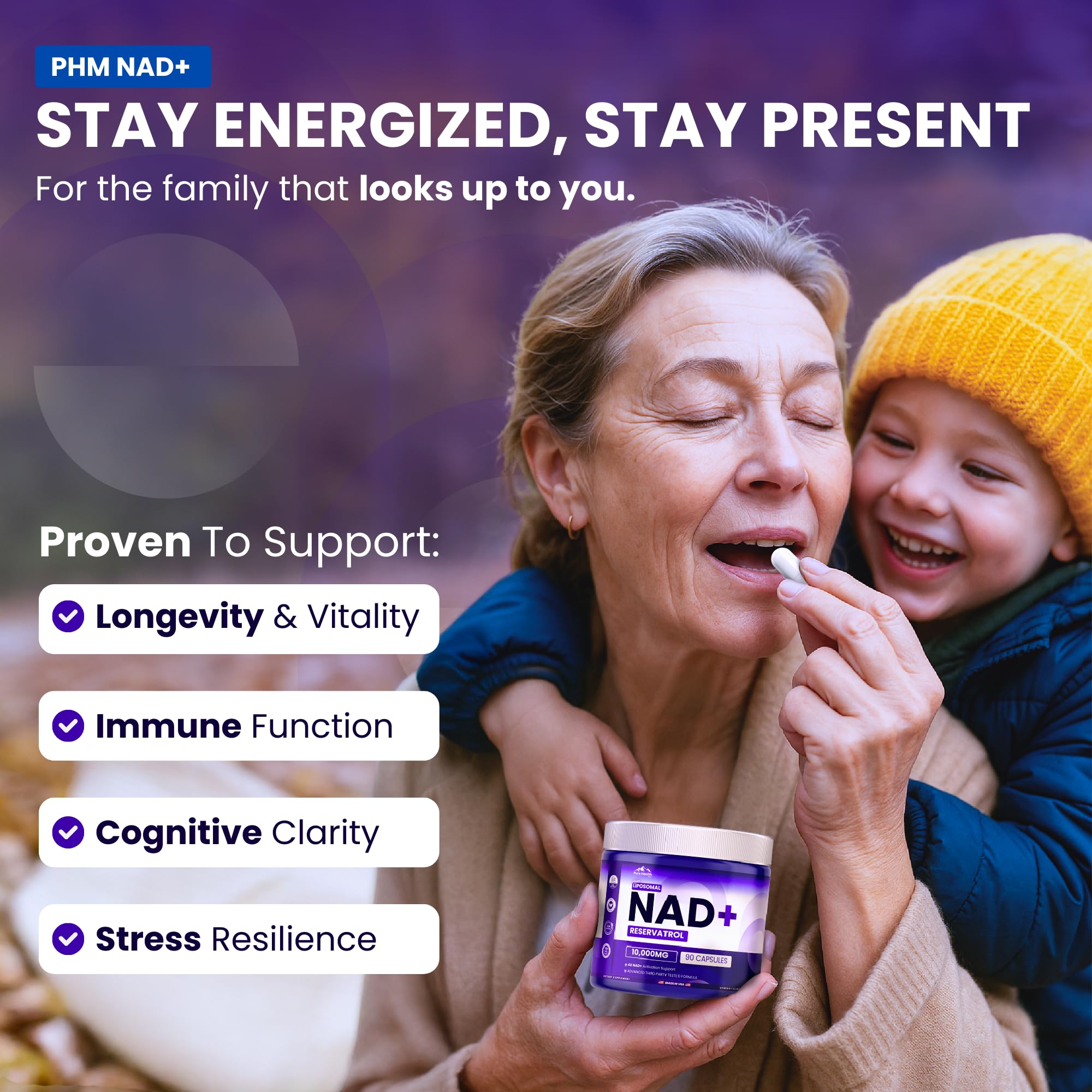 Pure Health Max PHM NAD Resveratrol : laboratoire certifié assure qualité et traçabilité
