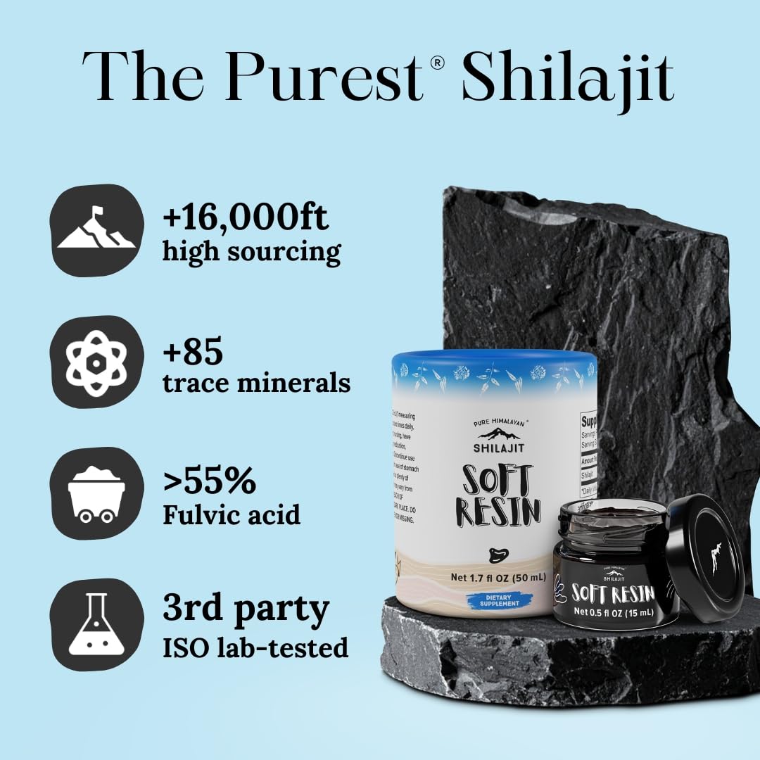 Pure Himalayan Shilajit se dissout facilement dans l'eau chaude.
