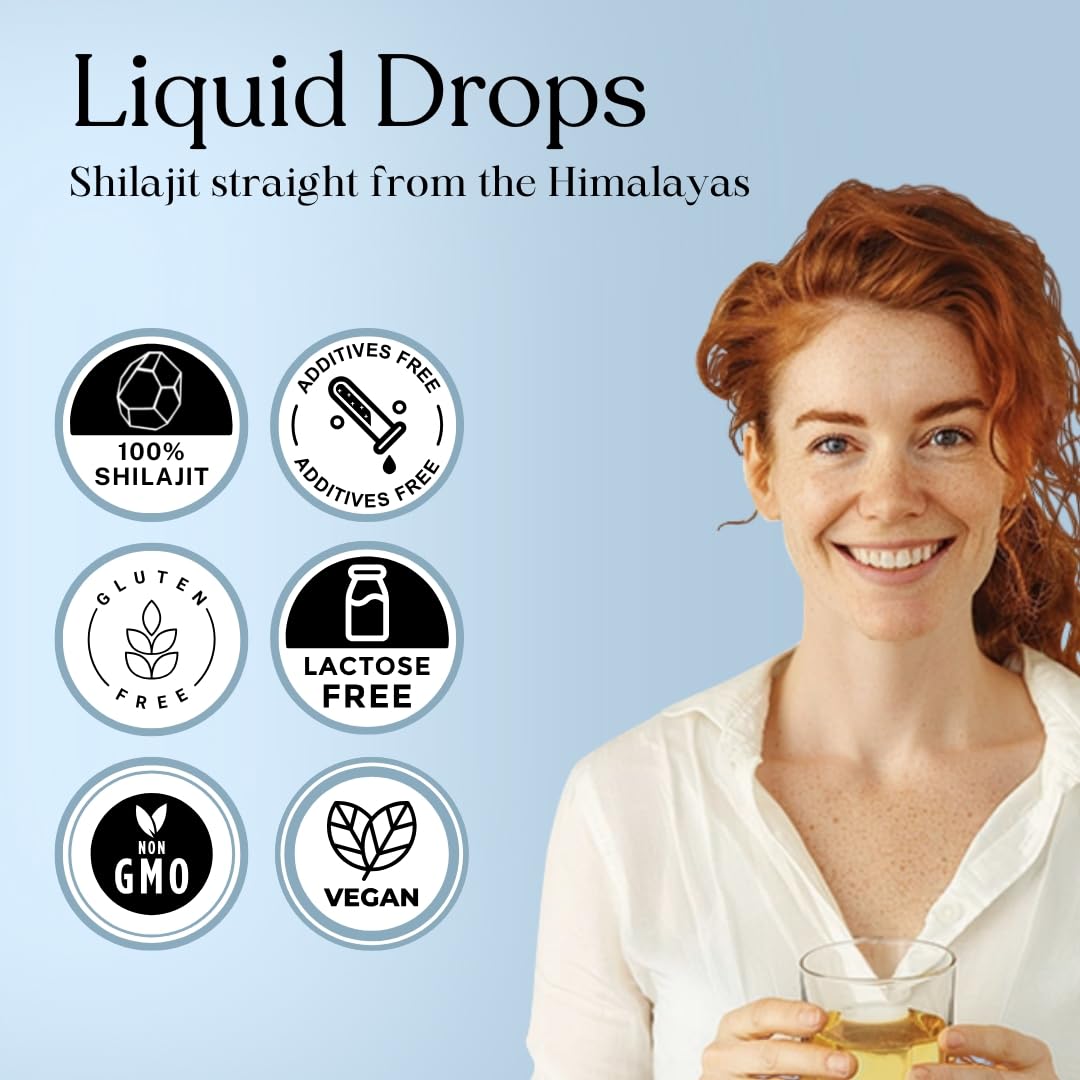 Pure Himalayan Shilajit extrait – compte-gouttes inclus pour dosage précis