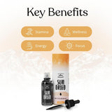 Gouttes Pure Himalayan Shilajit faciles à diluer dans eau ou thé.