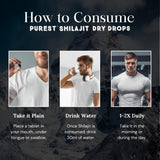 Sachet de gouttes sèches Pure Himalayan Shilajit, dissolution rapide et vitalité