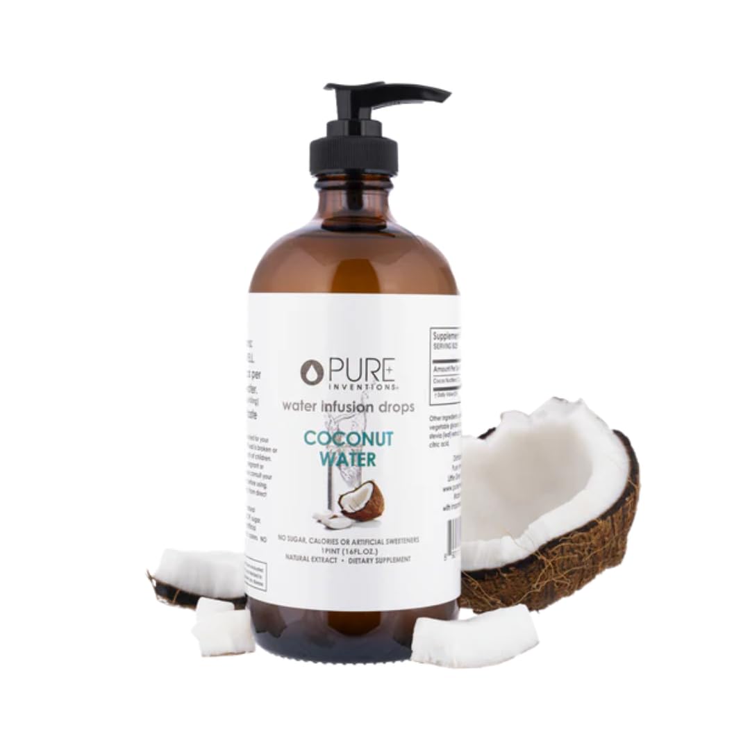 Pure Inventions gouttes infusion mangue coco — bouteille en verre pour hydratation naturelle