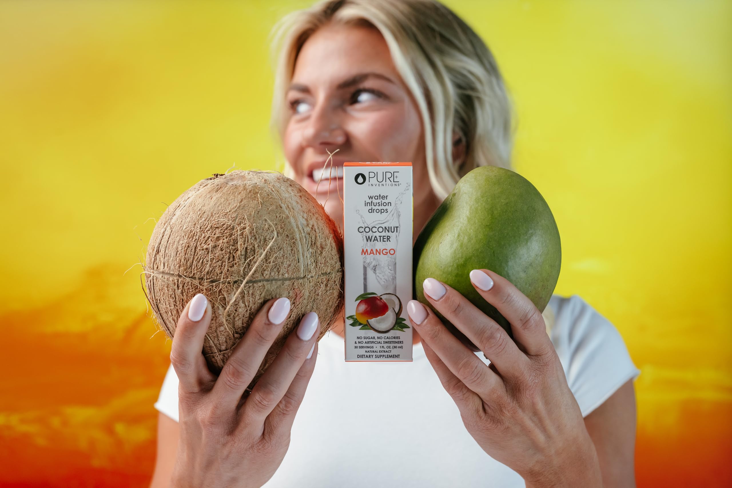 Ingrédients propres et naturels avec coco et édulcorants naturels