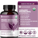 Pure Micronutrients Resveratrol – bouteille affichant l’étiquette organique pour un usage quotidien